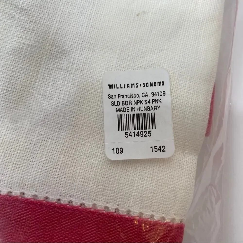 Williams Sonoma Bordered Hotel Napkins Placemat